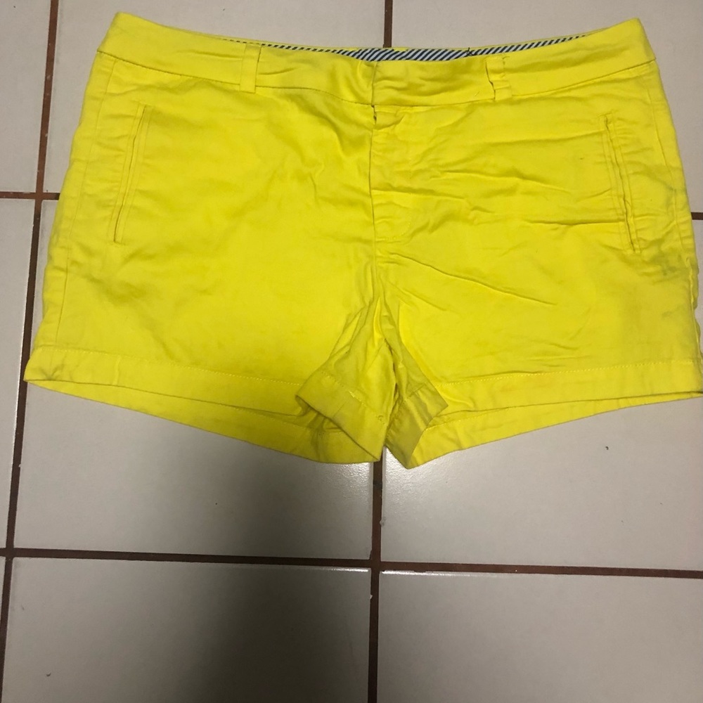 Bright yellow shorts